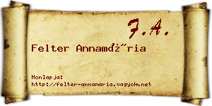 Felter Annamária névjegykártya
